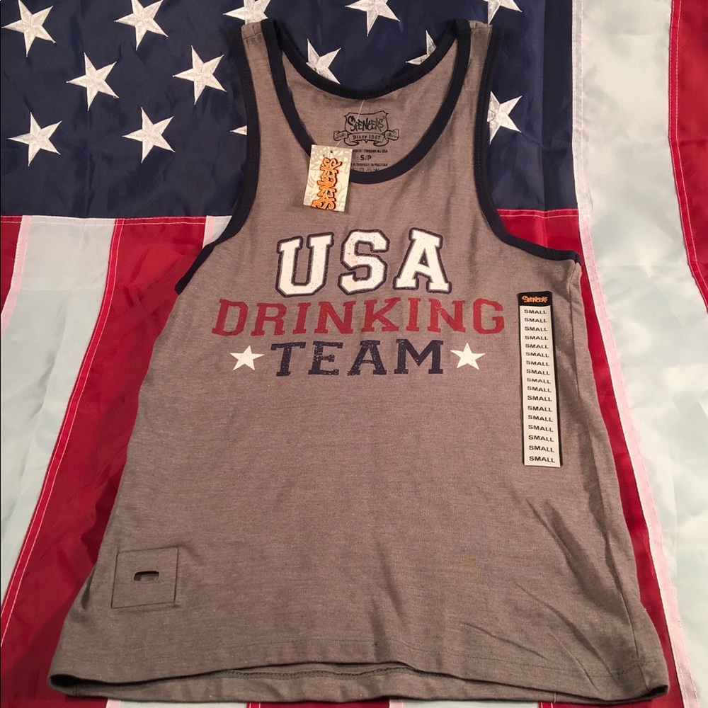 Men’s Tank Top S Small with built in beer pop top